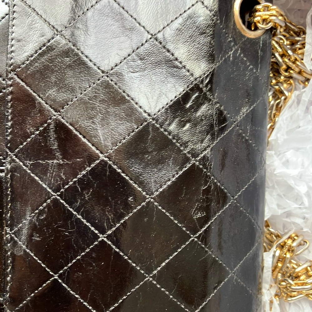 Authentic Vintage Chanel Black Classic Double Flap 25 - Picture 7 of 15